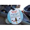 imageTHREE LITTLE TOTS  Please Dont Touch BabyCar Seat Sign or Stroller Tag  CPSIA Safety Tested FlowerWoodlands