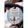 imageTHREE LITTLE TOTS  Please Dont Touch BabyCar Seat Sign or Stroller Tag  CPSIA Safety Tested FlowerWoodlands