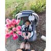 imageThree Little Tots Two Pack  No Kissing and Woodlands No Touching Baby Car Seat and Stroller Signs  CPSIA Safety TestedEucalyptus  Black  White