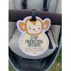 imageThree Little Tots Two Pack  No Kissing and Woodlands No Touching Baby Car Seat and Stroller Signs  CPSIA Safety TestedMonkey