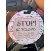 imageThree Little Tots Two Pack  No Kissing and Woodlands No Touching Baby Car Seat and Stroller Signs  CPSIA Safety TestedPink Arrow