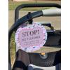 imageThree Little Tots Two Pack  No Kissing and Woodlands No Touching Baby Car Seat and Stroller Signs  CPSIA Safety TestedPink Arrow