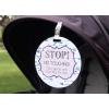 imageThree Little Tots Two Pack  No Kissing and Woodlands No Touching Baby Car Seat and Stroller Signs  CPSIA Safety TestedPink ArrowBlue Arrow