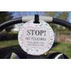 imageThree Little Tots Two Pack  No Kissing and Woodlands No Touching Baby Car Seat and Stroller Signs  CPSIA Safety TestedPink ArrowBlue Arrow
