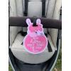 imageThree Little Tots Two Pack  No Kissing and Woodlands No Touching Baby Car Seat and Stroller Signs  CPSIA Safety TestedPink Llama