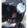 imageThree Little Tots Two Pack  No Kissing and Woodlands No Touching Baby Car Seat and Stroller Signs  CPSIA Safety TestedRainbow  Black  White