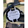 imageThree Little Tots Two Pack  No Kissing and Woodlands No Touching Baby Car Seat and Stroller Signs  CPSIA Safety TestedRainbow  Black  White