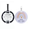 imageThree Little Tots Two Pack  No Kissing and Woodlands No Touching Baby Car Seat and Stroller Signs  CPSIA Safety TestedRainbow  Black  White