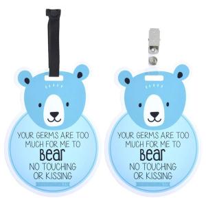 imageThree Little Tots Two Pack  No Kissing and Woodlands No Touching Baby Car Seat and Stroller Signs  CPSIA Safety TestedBear