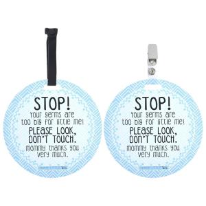 imageThree Little Tots Two Pack  No Kissing and Woodlands No Touching Baby Car Seat and Stroller Signs  CPSIA Safety TestedBlue Mommy