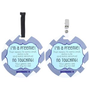 imageThree Little Tots Two Pack  No Kissing and Woodlands No Touching Baby Car Seat and Stroller Signs  CPSIA Safety TestedBoy Preemie