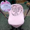 imageThree Little Tots  Car Seat 5 in 1 Cover  Im Cute ampamp Cuddly But Please Dont Touch Little MePink