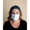 imageThree Little Tots Savior Band headbands with buttons for mask for nurses going out to the gym grocery store or other places to protect your ears BlackOcean Blue
