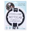 imageTHREE LITTLE TOTS  Spanish No Touching Baby Car Seat Sign or Stroller Tag  Spanish on Front  English on Back  CPSIA Safety Tested