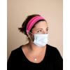 imageThree Little Tots Savior Band headbands with buttons for mask for nurses going out to the gym grocery store or other places to protect your ears Black ampamp WhitePink