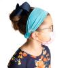 image:imageKids Savior Band headbands with buttons for mask for nurses going out to the gym grocery store or other places to protect your ears Light Blue