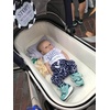 image:imageTHREE LITTLE TOTS  Please Dont Touch BabyCar Seat Sign or Stroller Tag  CPSIA Safety Tested BlueGreen