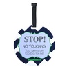 image:imageTHREE LITTLE TOTS  Please Dont Touch BabyCar Seat Sign or Stroller Tag  CPSIA Safety Tested BlueGreen