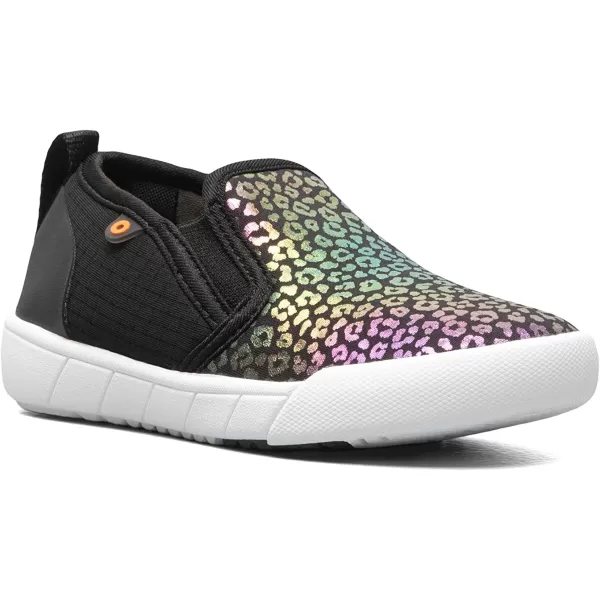 imageBOGS UnisexChild Kicker Ii SliponRainbow Leopard ToddlerLittle Kid Rain ShoeBlack Multi