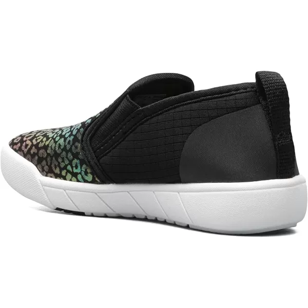 imageBOGS UnisexChild Kicker Ii SliponRainbow Leopard ToddlerLittle Kid Rain ShoeBlack Multi