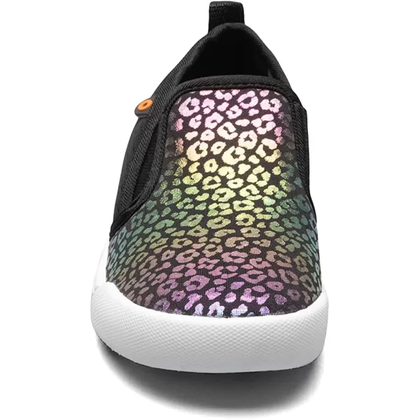 imageBOGS UnisexChild Kicker Ii SliponRainbow Leopard ToddlerLittle Kid Rain ShoeBlack Multi