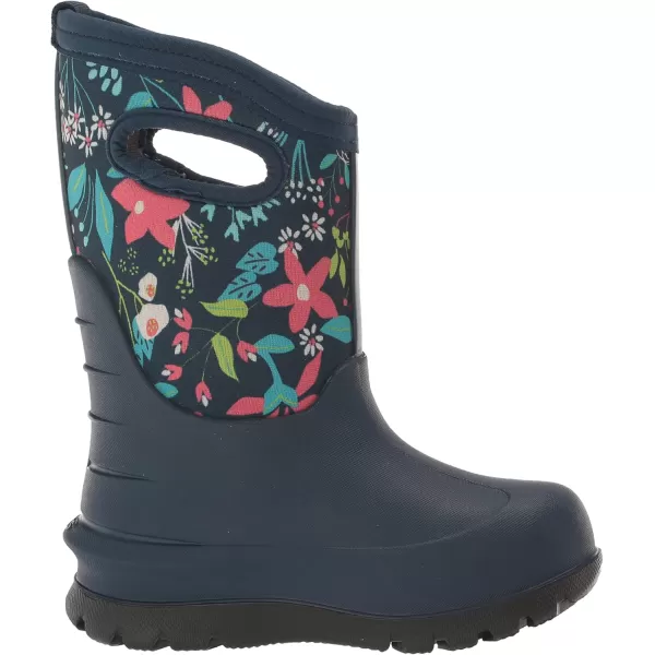 imageBOGS UnisexChild Kids Neo Classic Boot RainCartoon Flowers Print  Ink Blue