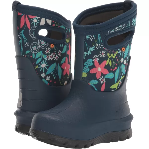 imageBOGS UnisexChild Kids Neo Classic Boot RainCartoon Flowers Print  Ink Blue