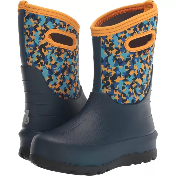 imageBOGS UnisexChild Kids Neo Classic Boot RainDigital Maze Print  Ink Blue