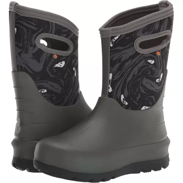 imageBOGS UnisexChild Kids Neo Classic Boot RainSpooky Print  Gray