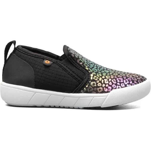 imageBOGS UnisexChild Kicker Ii SliponRainbow Leopard ToddlerLittle Kid Rain ShoeBlack Multi