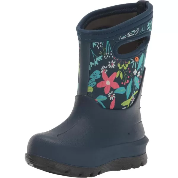 imageBOGS UnisexChild Kids Neo Classic Boot RainCartoon Flowers Print  Ink Blue