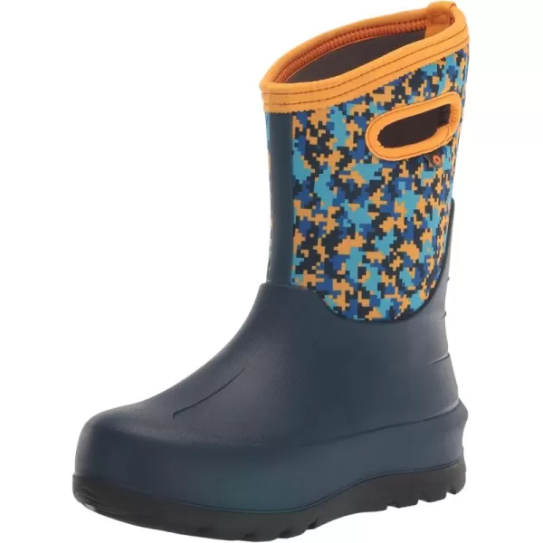imageBOGS UnisexChild Kids Neo Classic Boot RainDigital Maze Print  Ink Blue