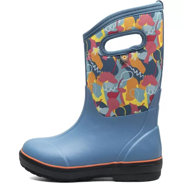 imageBOGS UnisexChild Kids Classic Waterproof Rain BootJoyful Print  French Blue