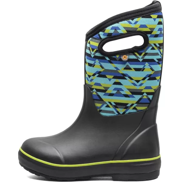 imageBOGS UnisexChild Kids Classic Waterproof Rain BootMountain Geo Print  Black