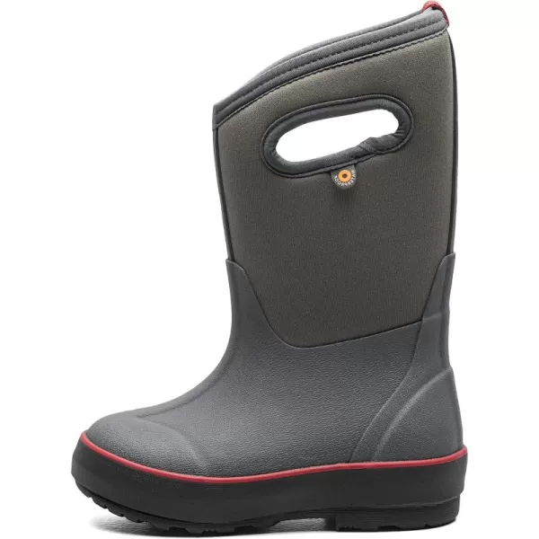 imageBOGS UnisexChild Kids Classic Waterproof Rain BootTexture Solid Print  Dark Gray