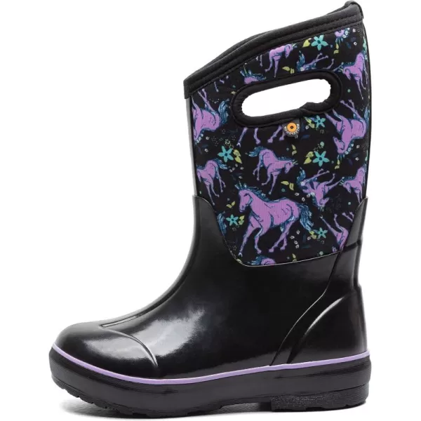 imageBOGS UnisexChild Kids Classic Waterproof Rain BootUnicorn Awesome Print  Black