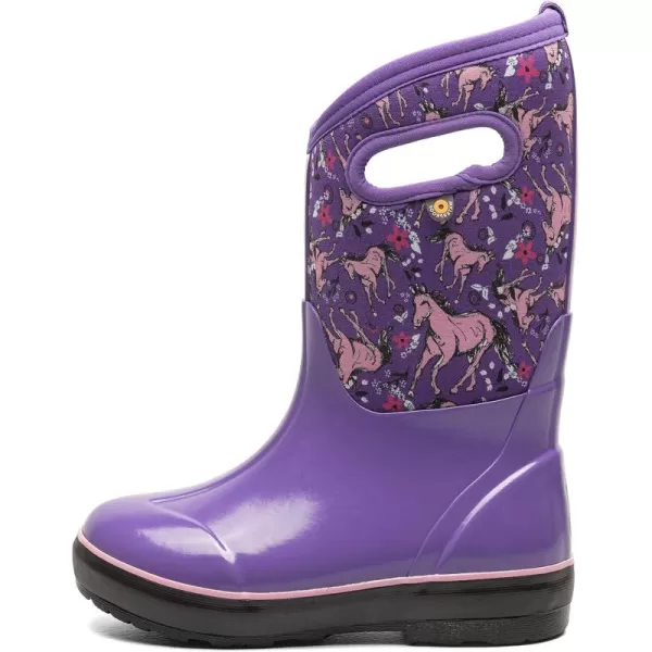 imageBOGS UnisexChild Kids Classic Waterproof Rain BootUnicorn Awesome Print  Violet Multi