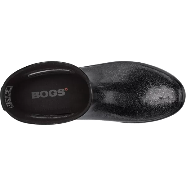 imageBOGS Womens Rainboot Ankle Height Waterproof Rain BootGlitter Black