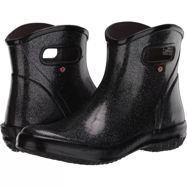 imageBOGS Womens Rainboot Ankle Height Waterproof Rain BootGlitter Black