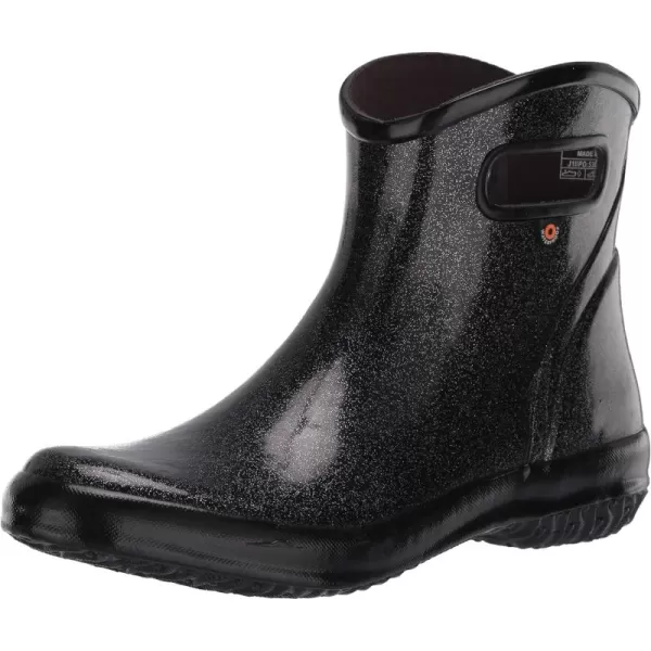 imageBOGS Womens Rainboot Ankle Height Waterproof Rain BootGlitter Black