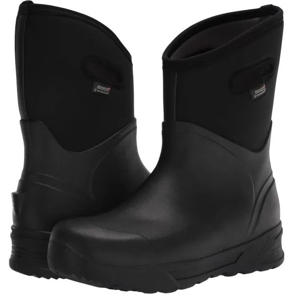 imageBogs Mens Bozeman Mid Waterproof Warm Insulated Winter Work Snow and Rain BootBlack