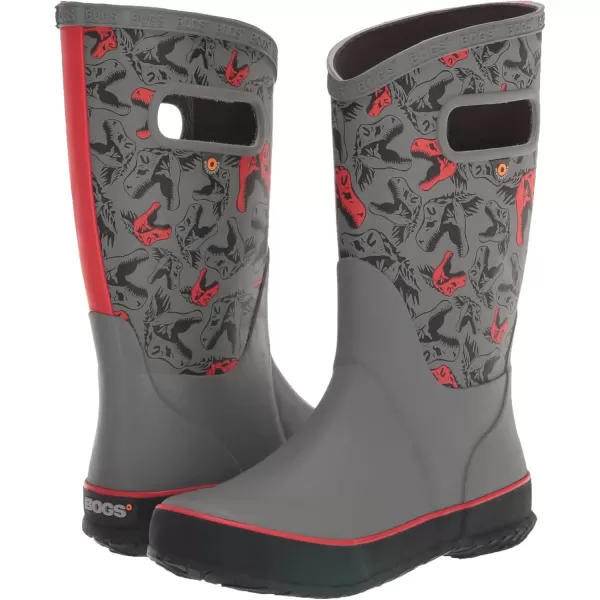 imageBOGS UnisexChild Kids Rainboot Rain BootCool Dinos Print  Gray
