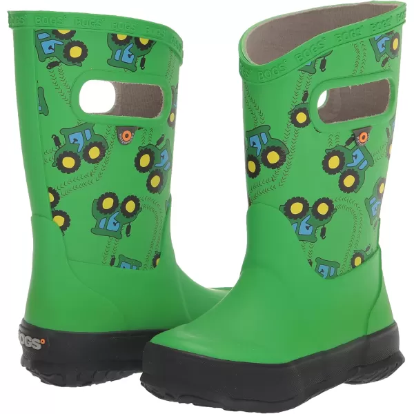 imageBOGS UnisexChild Kids Rainboot Rain BootTractors Print  Green