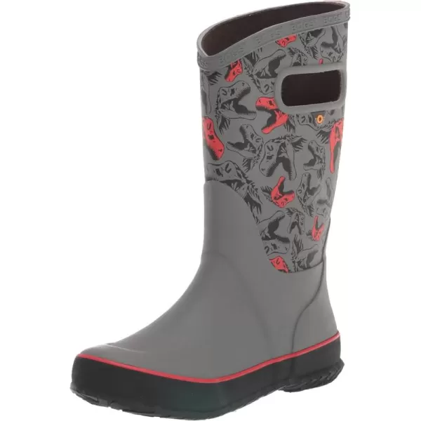imageBOGS UnisexChild Kids Rainboot Rain BootCool Dinos Print  Gray