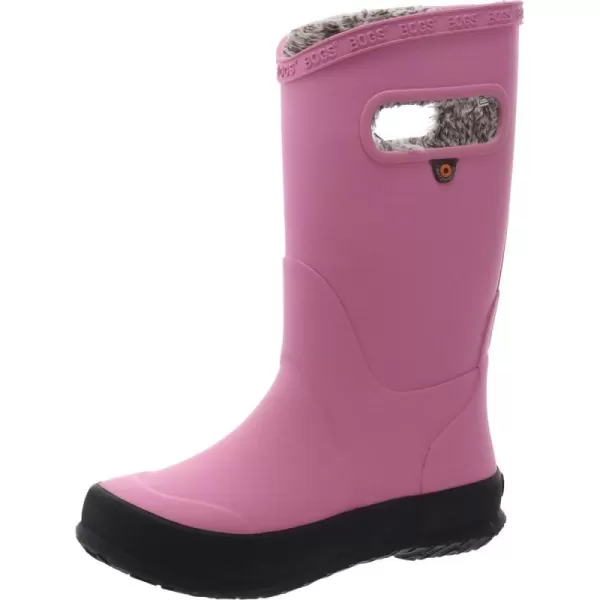 imageBOGS UnisexChild Kids Rainboot Rain BootPlush  Solid Pink