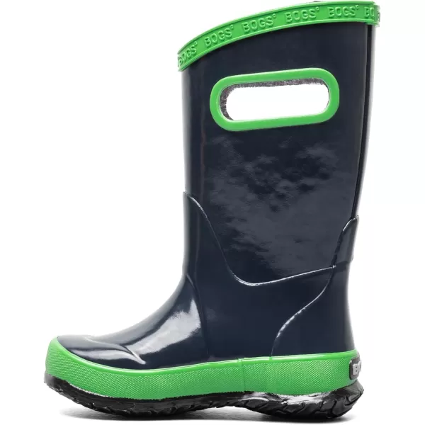 imageBOGS UnisexChild Kids Rubber Waterproof Rain Boot for Boys and GirlsNavyGreen