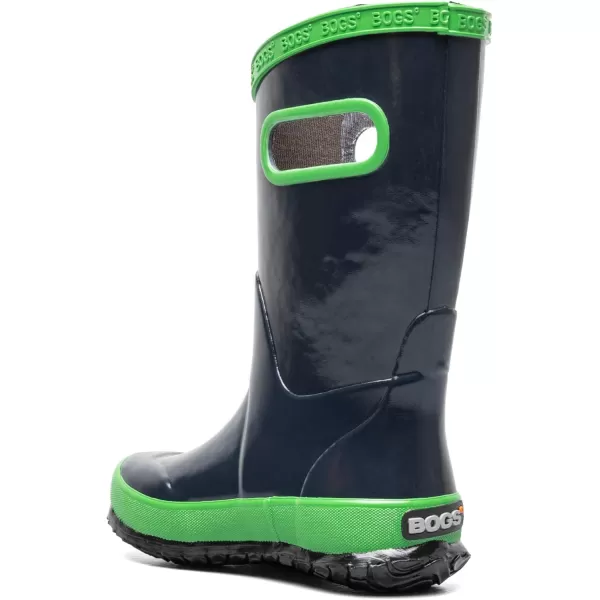 imageBOGS UnisexChild Kids Rubber Waterproof Rain Boot for Boys and GirlsNavyGreen
