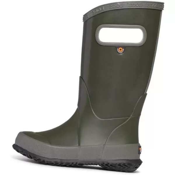 imageBOGS UnisexChild Kids Rubber Waterproof Rain Boot for Boys and GirlsDark Green