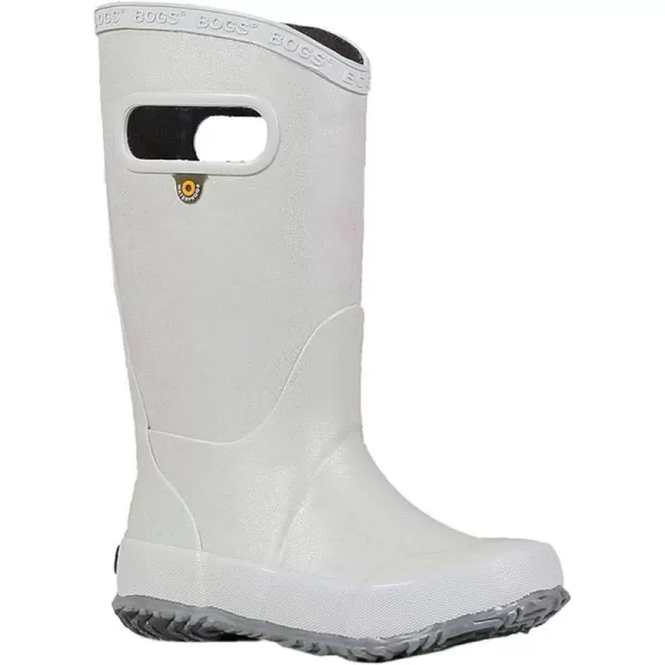 imageBOGS UnisexChild Kids Rubber Waterproof Rain Boot for Boys and GirlsGlitter  Silver