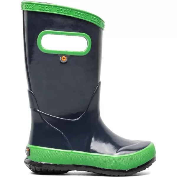 imageBOGS UnisexChild Kids Rubber Waterproof Rain Boot for Boys and GirlsNavyGreen
